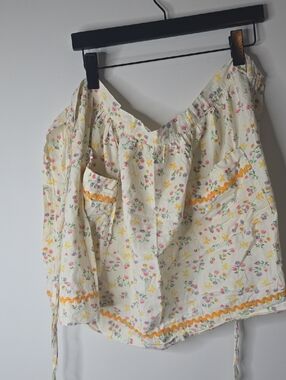Vintage Handmade Floral Cottagecore Apron